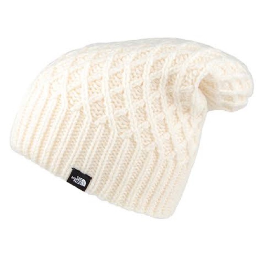 The North Face white knit Beanie hat